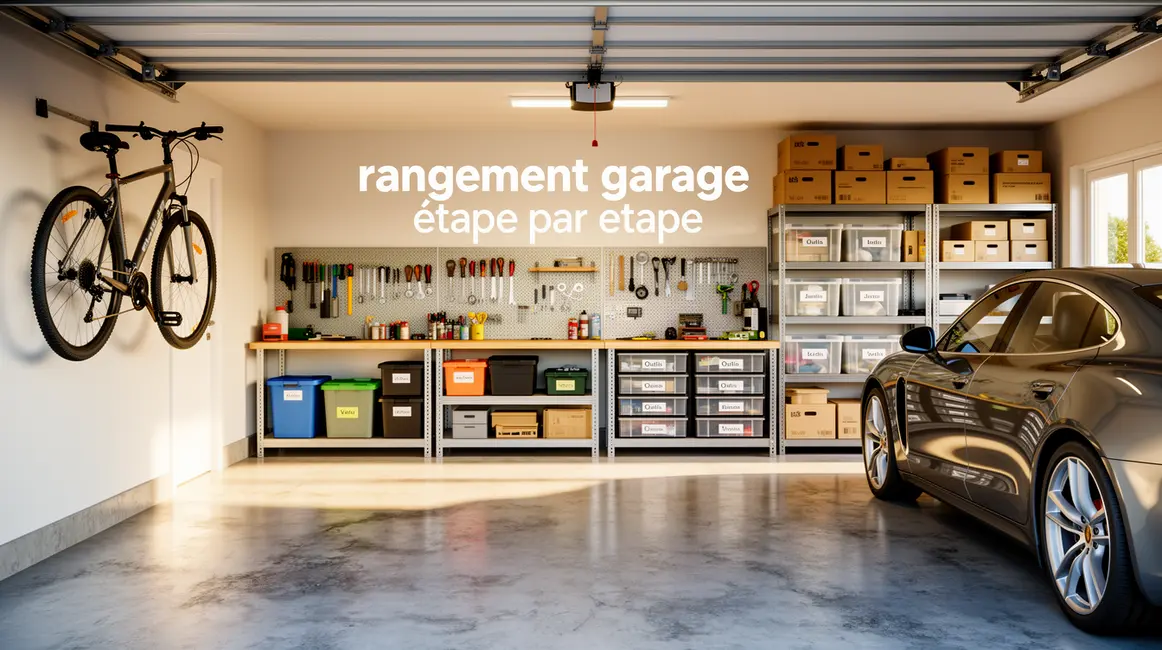 Comment réussir rangement garage étape par étape 18 Garage organisé et lumineux, rangement optimal