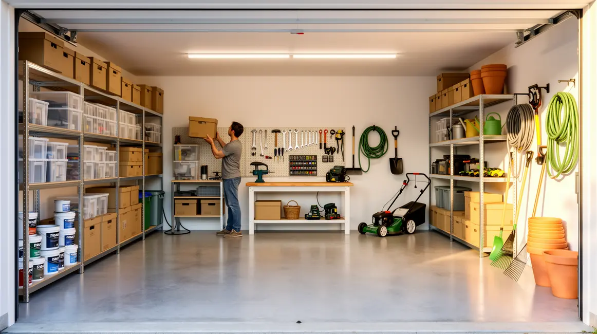 Comment réussir rangement garage étape par étape en petit budget 43 garage bien rangé avec étagères et outils