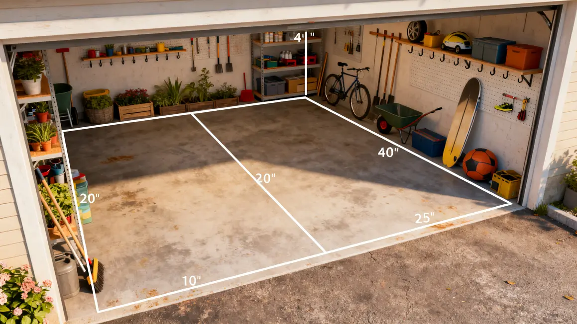 Plan zones garage pour rangement étape par étape