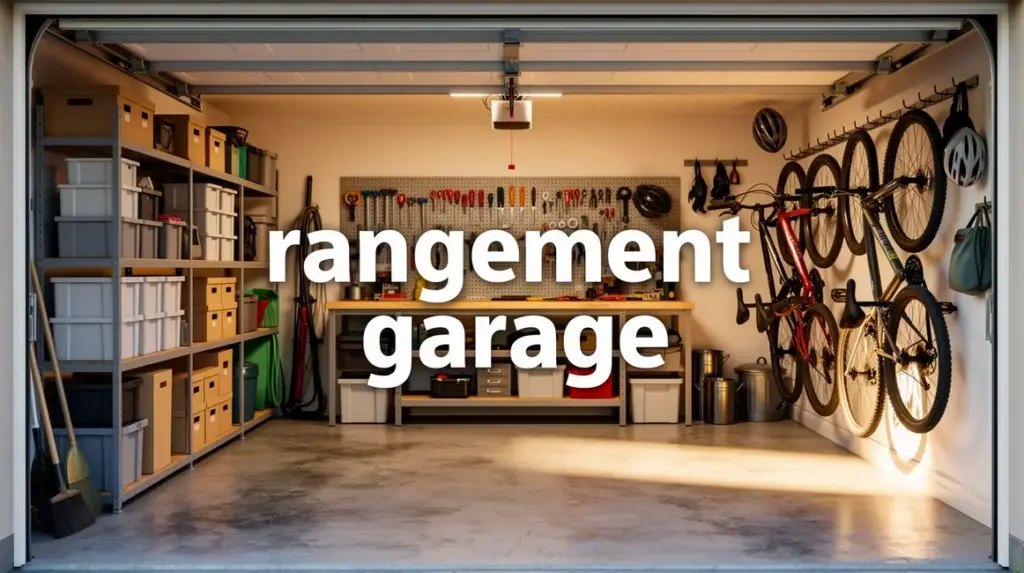 garage familial range avec solutions de rangement murales