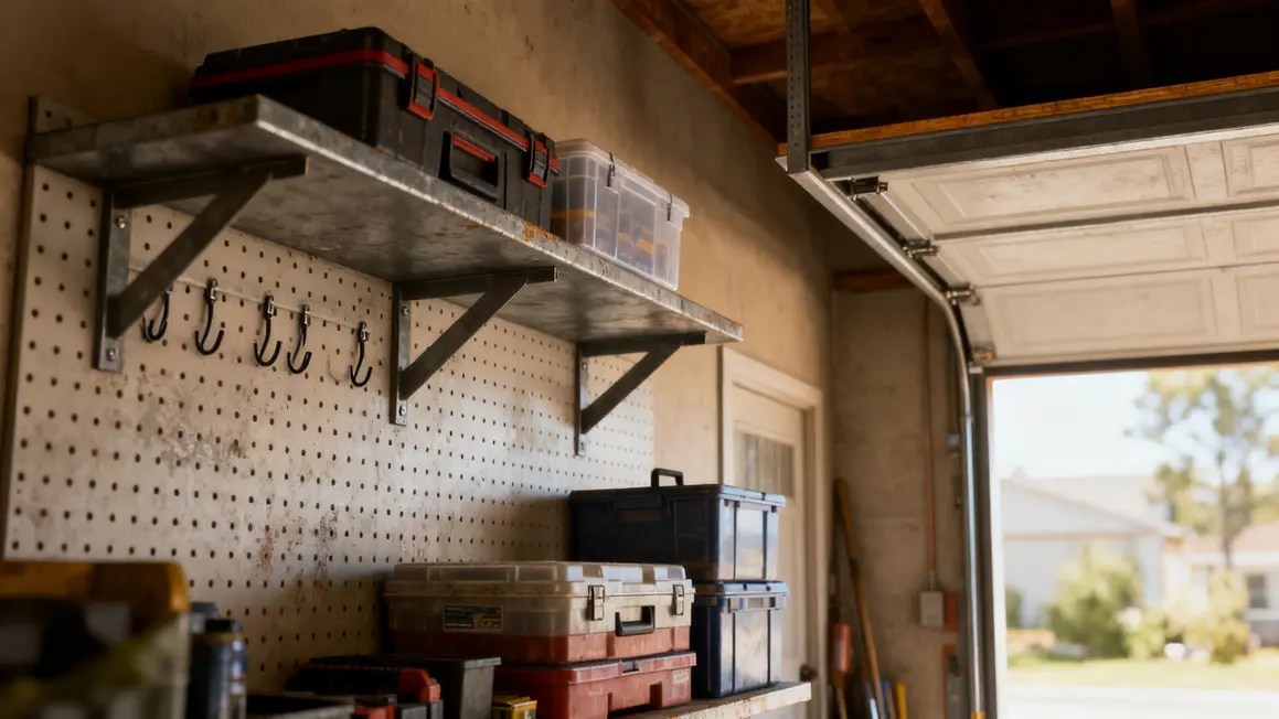 rangement garage : avantages, limites et alternatives en petit budget 3 mur garage range economiquement avec etageres crochets mezzanine