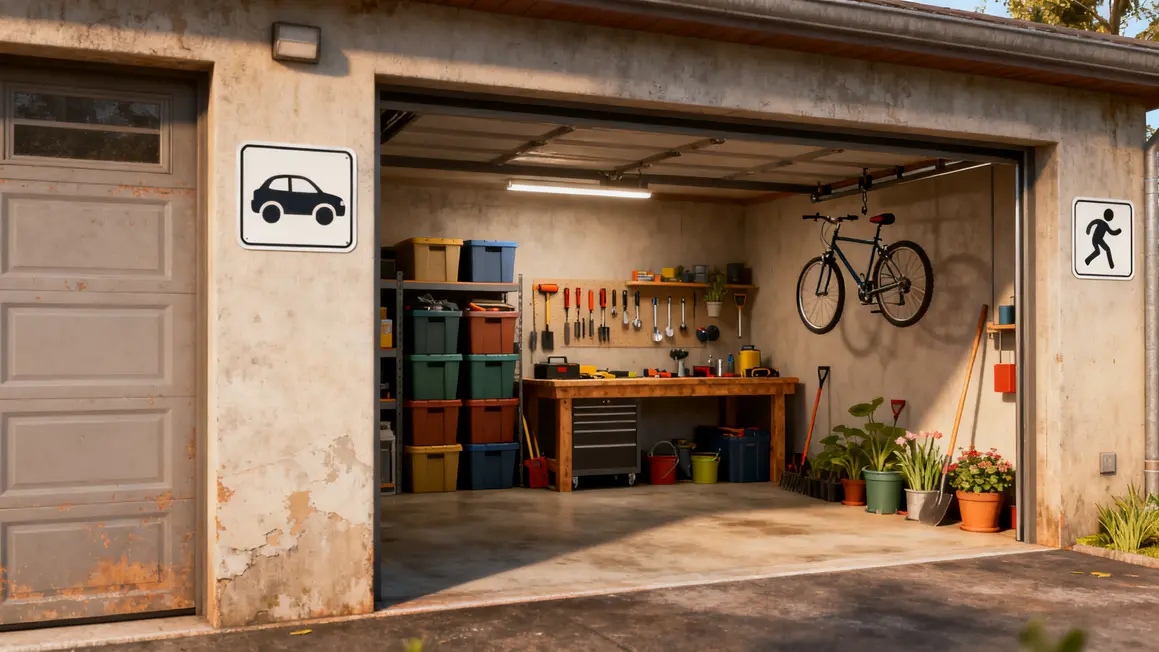 rangement garage : questions à se poser avant d’agir 2 zones distinctes pour rangement garage