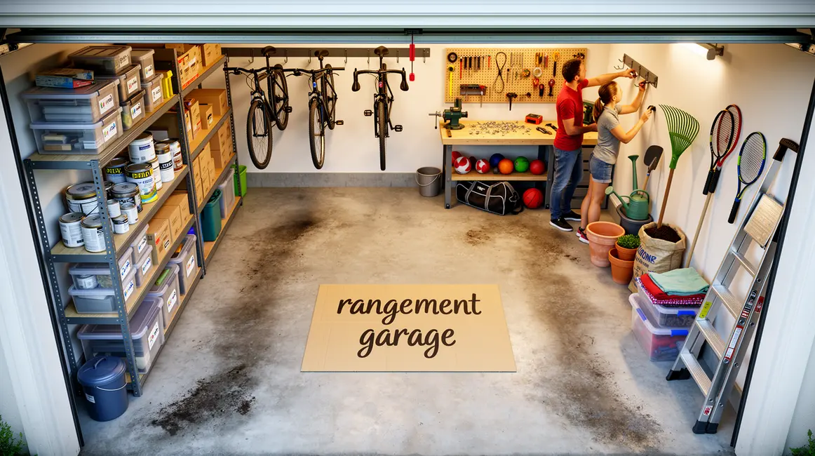 garage range par zones avec rangement garage