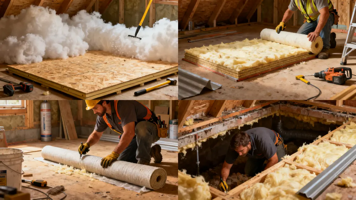 isolation des combles : questions à se poser avant d’agir 3 Techniques isolation combles soufflage et sarking