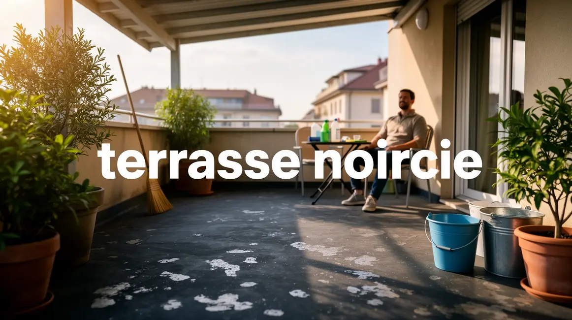 terrasse noircie : avantages, limites et alternatives en petit budget 49 terrasse noircie avec traces et éléments naturels