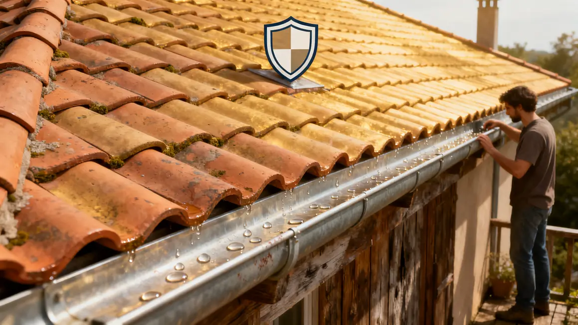 toiture sans mousse gouttière dégagée protection