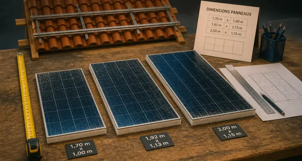Dimension des panneaux solaires : mesures de panneaux solaires rectangulaires