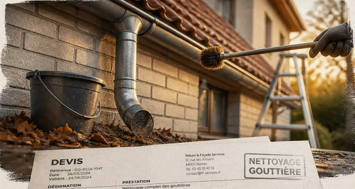 Prix nettoyage gouttière : devis de nettoyage et entretien des gouttières