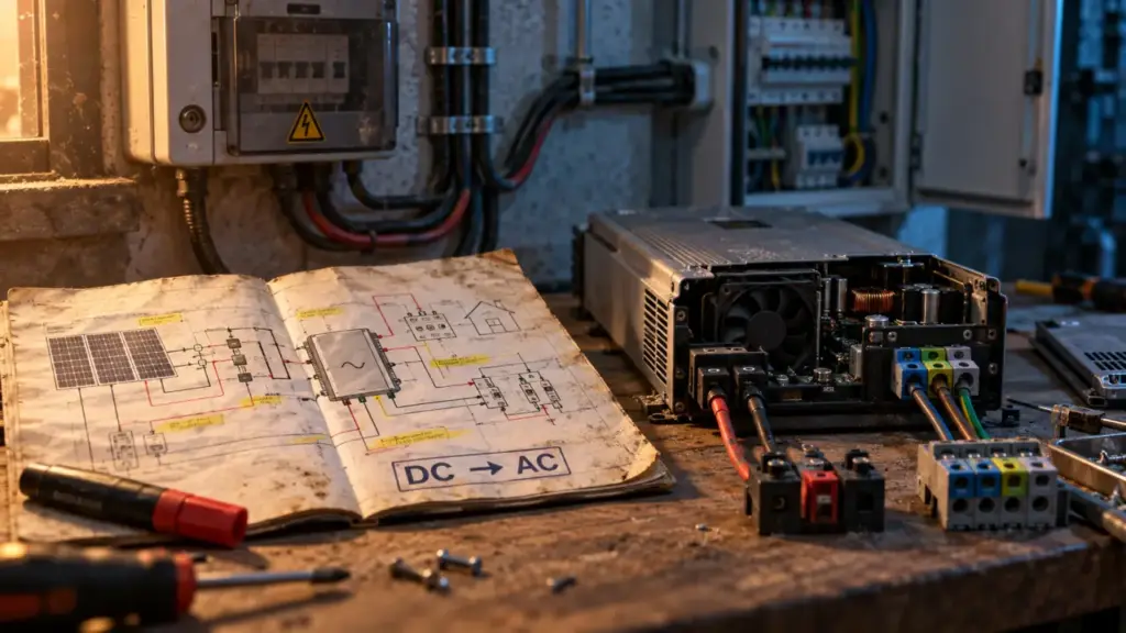 Schéma raccordement panneau solaire tableau électrique, circuit dédié et protections