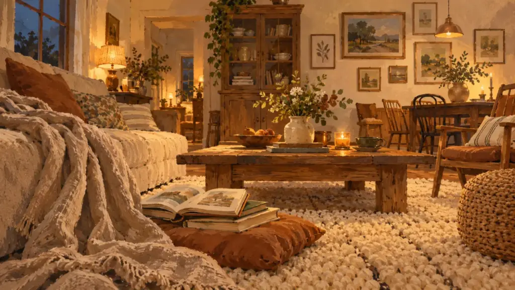 Déco maison de famille : salon ancien et contemporain, ambiance chaleureuse